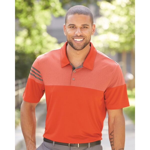 Heathered 3-Stripes Colorblocked Polo Thumbnail