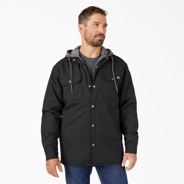Water Repellent Duck Hooded Shirt Jacket Thumbnail