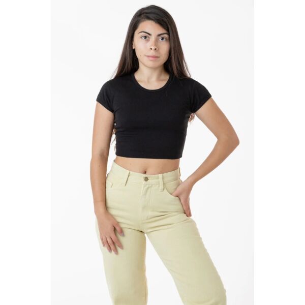 Cap Sleeve Baby Rib Crop Top Thumbnail