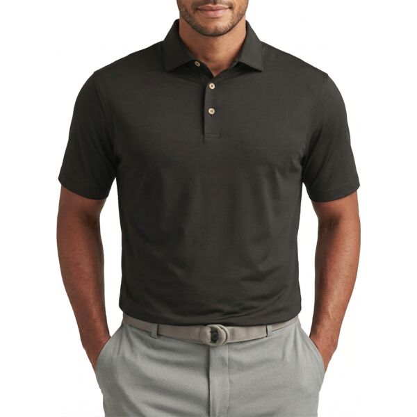 Peter Millar Men's Solid Performance Polo - Self Collar Thumbnail