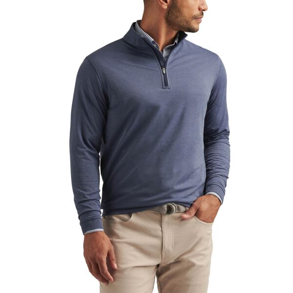 Peter Millar Men's Perth Performance Melange Quarter-Zip Thumbnail