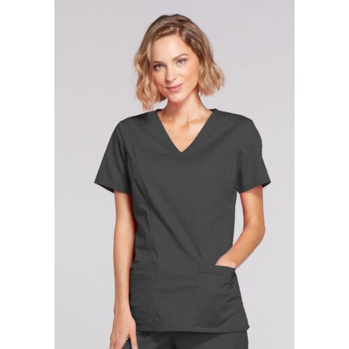 Core Stretch Ladies Mock Wrap Scrub Top Thumbnail
